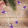 Northlight 25 Count Purple LED C7 Christmas Lights, 16 ft White Wire - 2 of 3