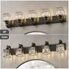 Garvee Modern Crystal Bathroom Vanity Lights Black Bathroom Light Fixtures Crystal Vanity Shower Lights Over Mirror, Mirror Glass - 3 of 4
