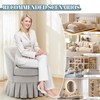Mid Century Armchair, Modern Barrel Accent Chair, Comfy Upholstered Chair for Living Room, Vanity - 4 of 4
