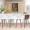 Bekrvio 26" Counter Height Bar Stools - PU Leather Swivel, L Shape Back, Upholstered, Mid-Century Modern Chairs for Kitchen Counter Island - 4 of 4