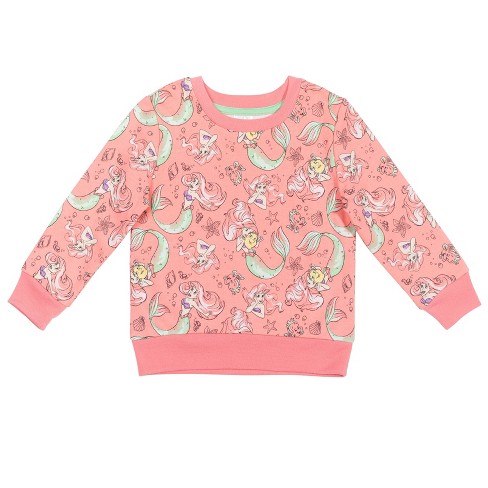 Disney Princess Ariel Toddler Girls French Terry Sweatshirt Ariel 2t :  Target