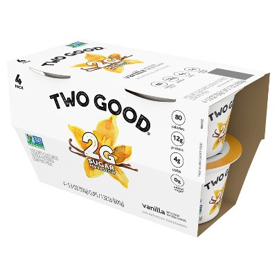 Two Good Low Fat Lower Sugar Vanilla Greek Yogurt - 4ct/5.3oz Cups_1