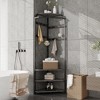 Corner Coat Rack with Shoe Bench Entryway and 6 Double Hooks, Corner Hall Tree - Corner Clothes Rack with Storage Corner Tree - 4 of 4