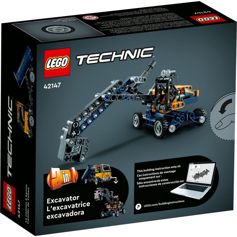 LEGO Technic Dump Truck and Excavator Toys 2in1 Set 42147, 5 of 10