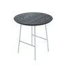 LeisureMod Rossmore Modern Round Side Table with White Steel Frame - image 3 of 4