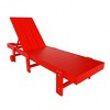 WestinTrends Ashore 2pcs Modern Poly Reclining Chaise Lounge With Wheels plus 1pc side table - 4 of 4