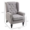 NicBex Tufted Accent Chair,Upholstered Living Room Chairs with High Backrest and Wood Legs,Modern Armchair,Accent Chairs for Living Room - 3 of 4