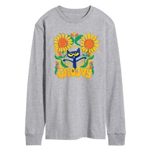 Men's - Pete the Cat - Groovy Frame Long Sleeve Graphic T-Shirt - 1 of 4