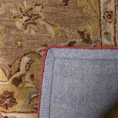 Handmade Gold and Ivory Wool Tufted Area Rug 4' x 6'