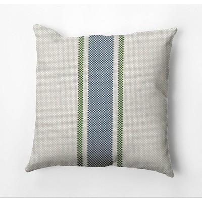 18"x18" Grain Sack Square Throw Pillow Blue - e by design