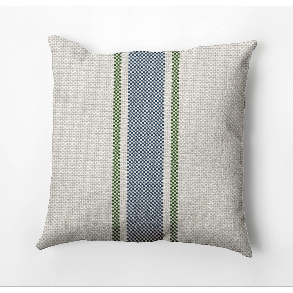 Photos - Pillow 18"x18" Grain Sack Square Throw  Blue - e by design
