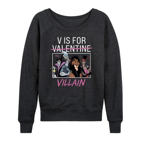 Women's - Disney Villains - Valentine's Day Lightweight French Terry Slouchy - image 1 of 4