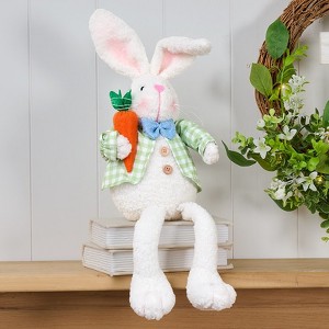 The Lakeside Collection Easter Bunny Plush 21 Inch Height Poseable Decor Girl Or Boy - 1 of 4