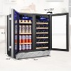 Tylza 30 Inch Wine and Beverage Refrigerator, Dual Zone Wine Beverage Cooler 30" with French Door, Holds 29 Bottles and 110 Cans - 2 of 4
