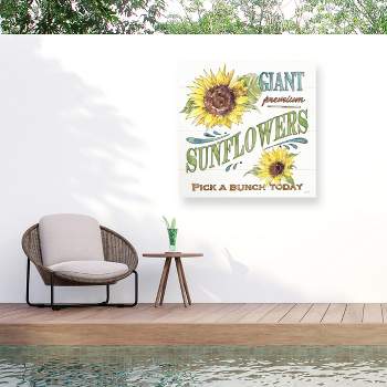 "Sunflower Fields IV" Outdoor Canvas