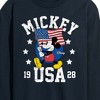Men's - Disney - Mickey Waving Flag USA Long Sleeve Graphic T-Shirt - 2 of 4