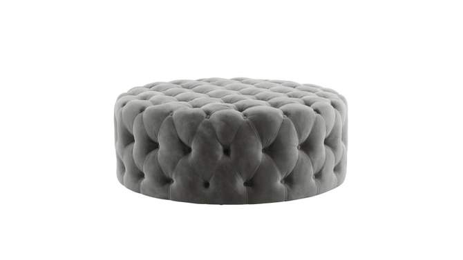 Beekman Place Velvet Button Tufted Round Cocktail Ottoman - Inspire Q, 6 of 10, play video