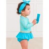 RuffleButts Baby Girls UPF50+ Princess Long Sleeve Bow Skirted One Piece Swimsuit - 4 of 4