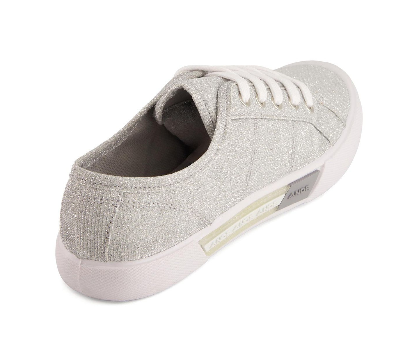 Женские кроссовки Andrea Casual Canvas Sneakers 77220, Grey, цвет: Серый — фото 3