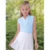 Mocamel Girls' Quick Dry Golf Clothes V-Neck polo shirt, tennis shirt, UPF 50 + Sleeveless Sports Vest for Tennis Golf - 4 of 4