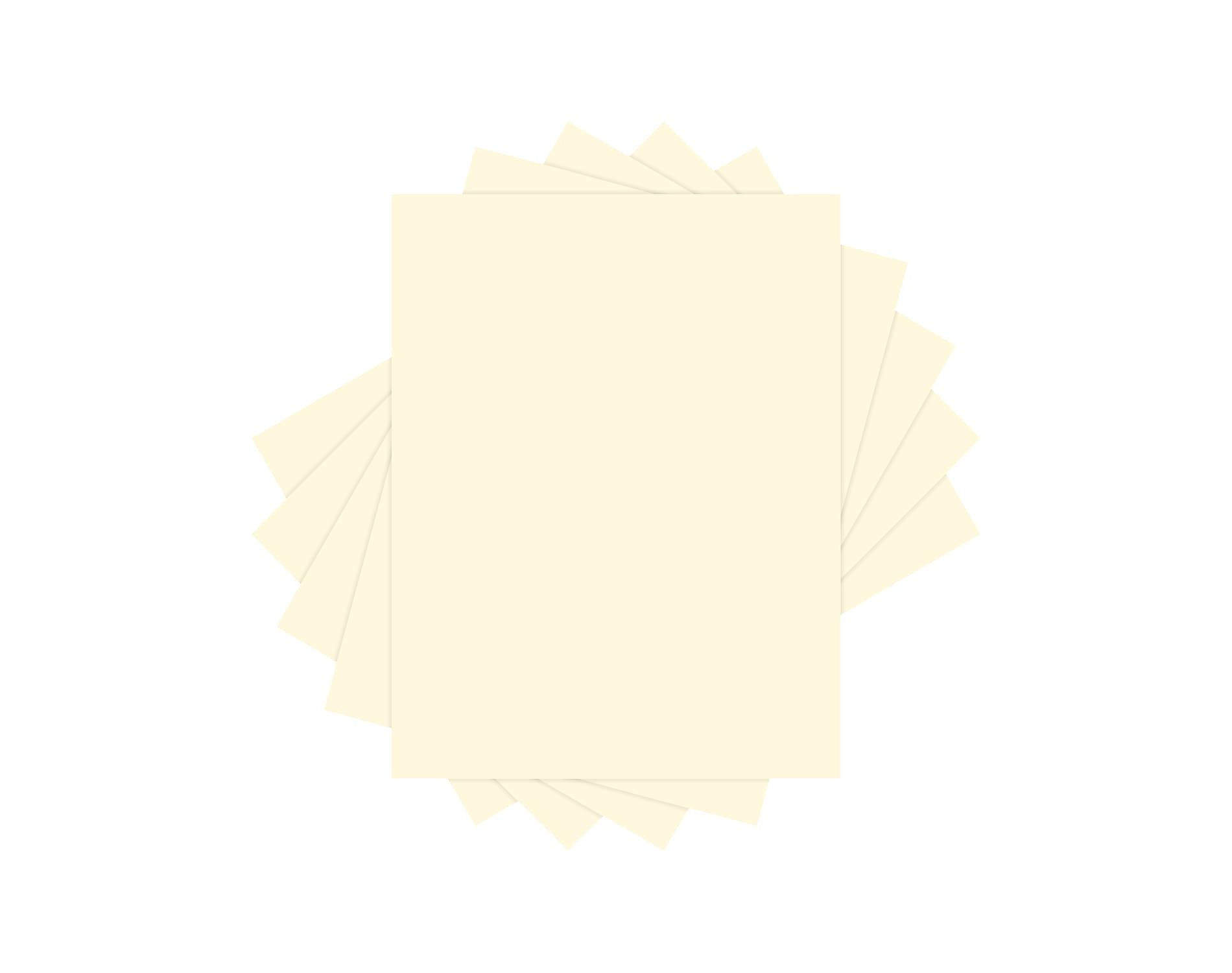 Lettermark Colors 30% Recycled Colored Paper 20 lbs. 8.5" x 11" Ivory 500 Sheets/Ream (94308)