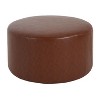 Sapphtopaz Modern 30" Ottoman Upholstered Round Foot Stool with Cushioned Seat Sofa Ottoman for Living Room, Bedroom - 3 of 4