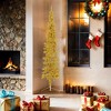 Slim Artificial Half Christmas Tree Gold PVC Skinny - 2 of 4