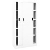 vidaXL Filing Cabinet Storage Filing Cabinet with Sliding Door White Steel - 3 of 4