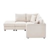 VYNXARIA Sectional Sofa with Vertical Stripes,5-Seat Couch with Convertible Ottoman,Various Combinations,L-Shape Indoor Furniture - 2 of 4