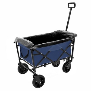 VYNXARIA Minimeetall Multi-use Bag,Collapsible Foldable Wagon Cart Beach Wagon Heavy Duty Utility Cart Utility Wagon Grocery Cart,Dark blue - 1 of 4