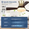 Wanze of Ocean 42 in. 3-Blade Indoor Flush Mount Ceiling Fan with APP Remote Control and Light, 3-Color Dimmable, Reversible DC Motor - 4 of 4