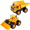 Mighty Wheels 2 Pack Construction Vehicles - 7" Dump Truck & Front Loader - 2 of 4