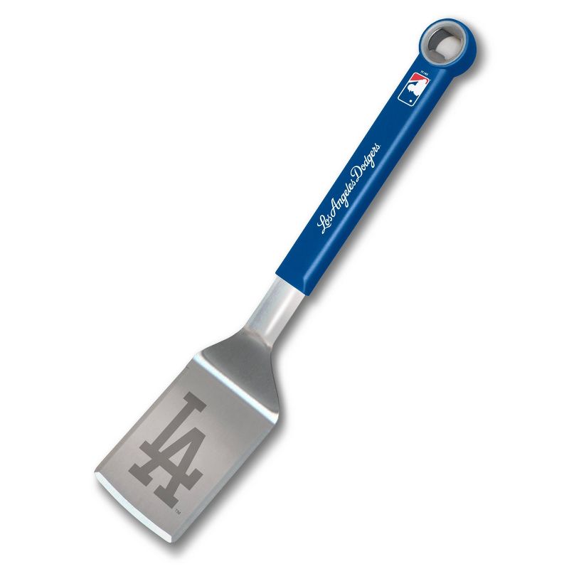 MLB Los Angeles Dodgers Stainless Steel BBQ Spatula with Bottle Opener, 1 of 5