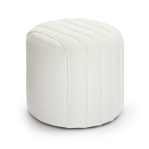 TOV Furniture Pouch Chenille Upholstered Round Ottoman - 1 of 4