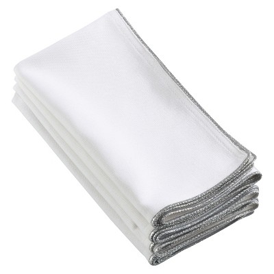 4pk Silber Luana Design Napkin 20" - Saro Lifestyle