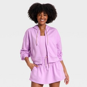 Women's French Terry Full Zip Sweatshirt - All In Motion™ Light