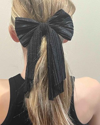 Satin Bow Hair Barrette - A New Day™ Black : Target