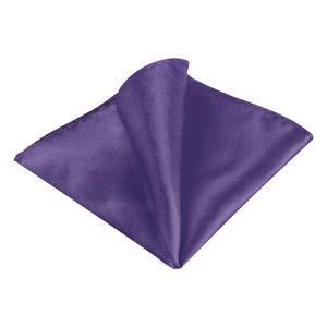 INSPIRE CHIC Men's Wedding Party Solid Color Self-Folded Pocket Squares - 1 of 4