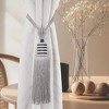 Evideco French Home Goods Decorative Curtain Tiebacks With Tassel - 33” Long, Hand-Tied Rope With Lustrous Threads - 2 of 4