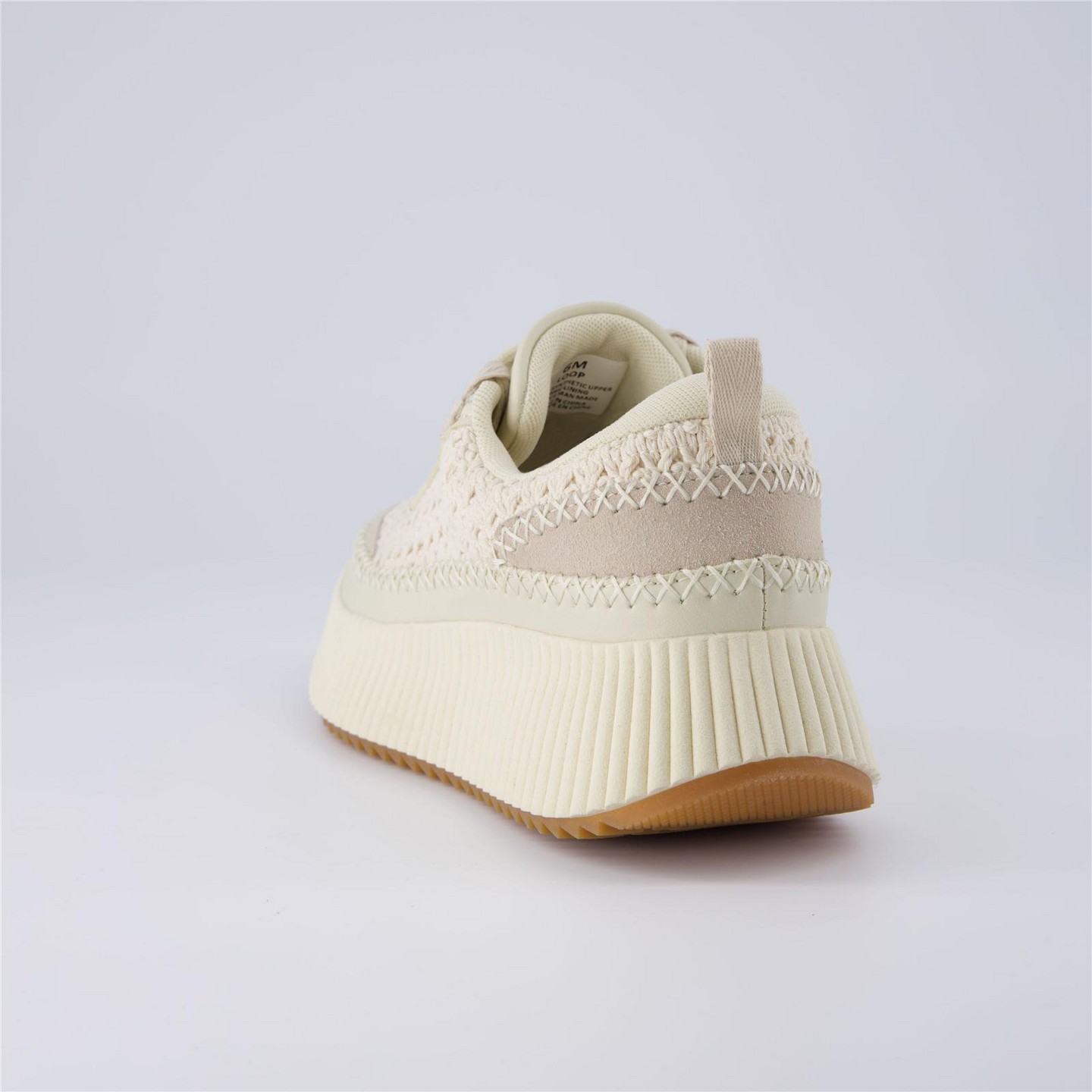 Женские кроссовки CUSHIONAIRE Loop Lace up Woven Platform Sneaker +Comfort Foam, Beige, цвет: Бежевый — фото 5
