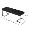 TiramisuBest Ottoman Bench - Light Grey Fabric Entryway Bench, 47.25"L x 17.5"W x 16.5"H - 3 of 4