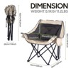 MUKE Oversized Padded Camping Chair for Adults, Heavy Duty Foldable Lawn Chair with Cup Holder & Cooler Bag, Thick Padded Camp Chair for Camping - 3 of 4