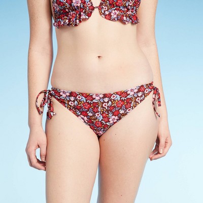 burgundy bikini bottom