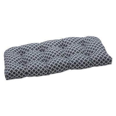 Outdoor/Indoor Loveseat Cushion Hockley Charcoal Gray - Pillow Perfect