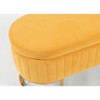 PAGED Storage Bench Oval Velvet Entryway Bench Modern Foot Stool with Lift-Top Lid and Sturdy Metal Legs for Entryway, Bedroom - 4 of 4