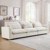 Corduroy Deep Seat 3-Seater Sofa with Wide Seat and 3 Waist Pillows for Living Room or Bedroom - 2 of 4