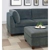 NicBex Modular Sectional 6pc Set L-Shaped Modular Sofa Bed Modern Including Couch 2x Corner Wedge 2x Armless Chairs and 2x Ottomans - 3 of 4