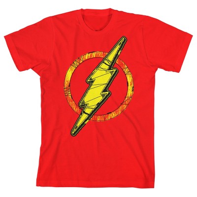 The Flash Lightning Bolt Logo Youth Red Graphic Tee-xl : Target