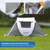 2 Person White + Gray Pop Up Camping Tent,Water Resistant Dome Tent,POLYETHYLENE Camping Instant Tent - 2 of 4