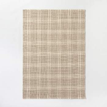 5'x7' Cottonwood Plaid Wool/Cotton Area Rug Neutral - Threshold™ designed with Studio McGee